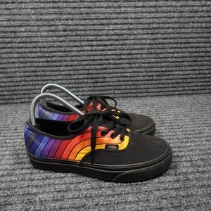 Vans Shoes Womens 7.5 Black Authentic Refract Rainbow Athletic Sneakers 500714